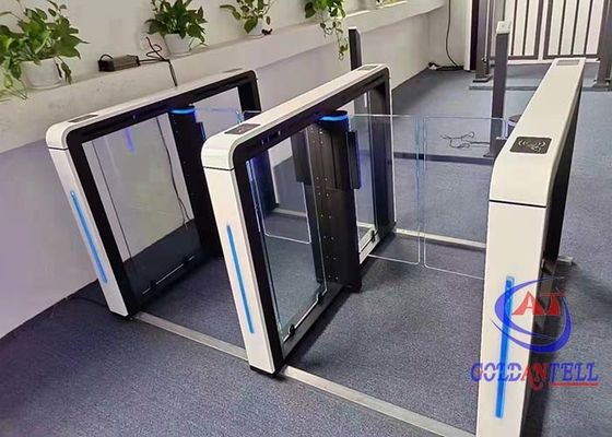 Custom Color White Access Control Turnstiles Quick Pass Swing Barrier Speed Gate