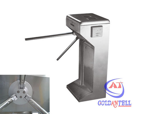 Waist Height Stainless Steel Automatic Tripod Turnstile Gate Counter Function With Reading Card Control