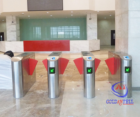 High Speed Steel Bi directional supermarket Turnstile RFID Card Reader with IR Sensor