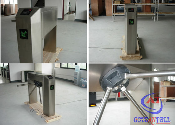 Biometric function rolling gate tripod turnstile with counter in rustproof stainless steel