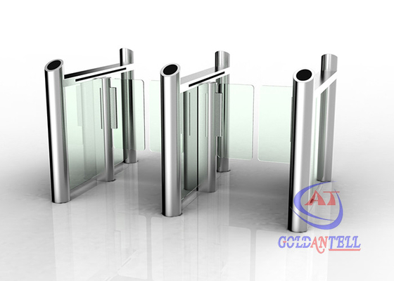 Light duty visual identification pillar door design remote speed security Half Height Turnstiles with entry scanner
