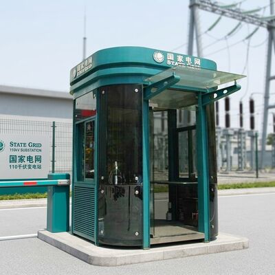 320KG to 550KG Gross Weight Stainless Steel Guard Shack 1500x2400mm Customized Size Durable Security Cabin for Long Term
