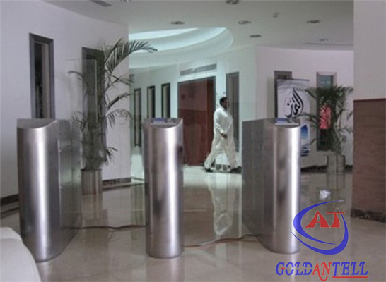 Luchthavenmetro Intelligent Turnstiles van de Glasingang de Vormontwerp van Nice