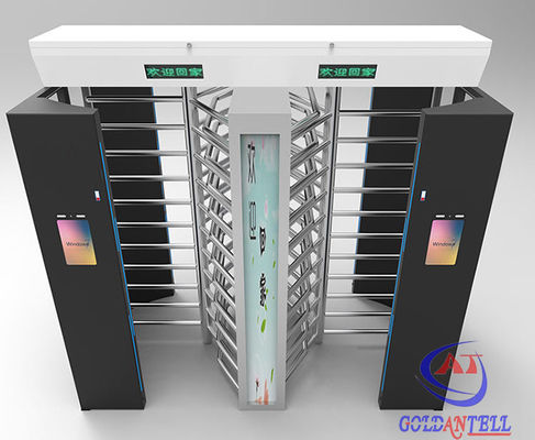 Fingerprint Facial Recognition High Security Turnstile Full Height Outdoor IP62