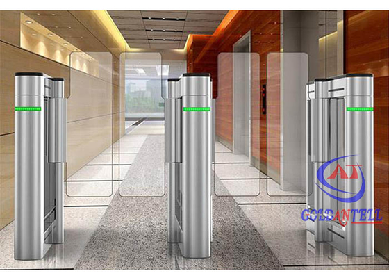 Hoge Optische Dubbel Turnstile van het Glasschot - kanaalcontrolemechanisme Swing Barrier Gate voor Uitgang