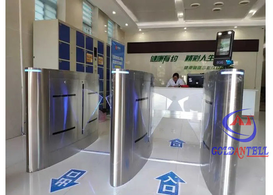 Snelle Pas Voetturnstile Hoge snelheidsvingerafdruk Dubbel Wing Flap Turnstile Barrier