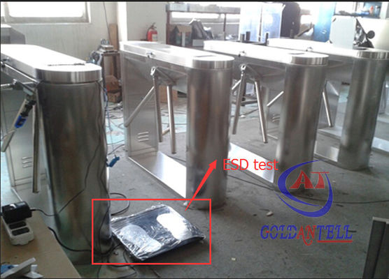 Security Half Height Turnstiles Tripod Turnstile Gate With Led Direction Instruction
