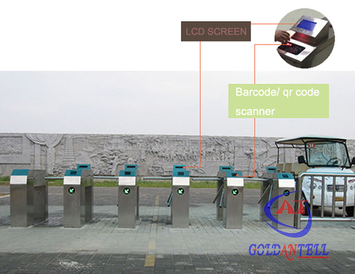 Turnstile van het mechanismeToegangsbeheer Driepootturnstile de Lezer Entrance And Exit van de Poortstreepjescode