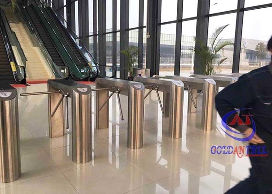 SS 304/316 3 Rolling Turnstiles met Knoop/Kaart/Afstandsbedieningverrichtingswijze