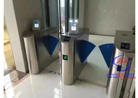 RFID-lezer Tcp / Ip Flap Barrier Gate Indoor Outdoor