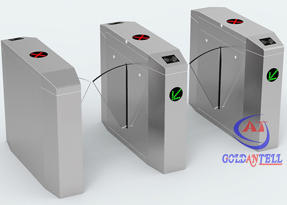 SUS 304 RFID kaartlezer Flap Barrier Gate Access Control Fingerprint Access Control Flap draaibanden