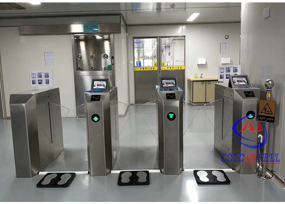 Bi-directionele flap-draaipoort 3 kanalen voor beveiligde toegangscontrole