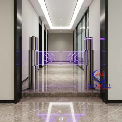 900 mm breed doorgangspedaal Draaiwiel verplaatsbaar Sensor aangedreven Swing Gate Hoogdurendheid RFID QR voor Transit Lobby CE