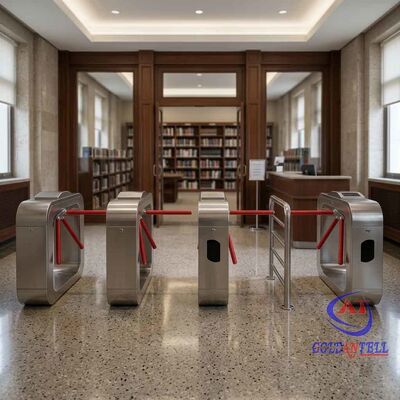 Zelfrijzend arm statief tourniquet biometrische Touch-ID voor academisch archief en bibliotheek studiezones toegangscontrole CE