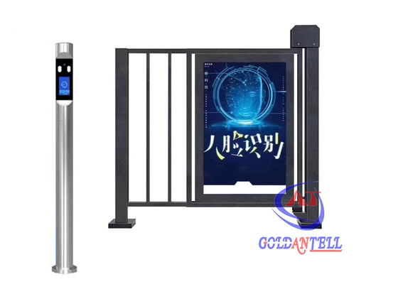 Turnstiles van de douane Halve Hoogte LCD het Scherm Openlucht de ErkenningsToegangsdeur van het Reclamegezicht voor Parkereningang