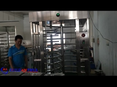 GAT-504 met een enkele ingang en een volledig hoog draaibankje met kaartlezer en vingerafdruklezer