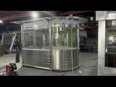 GT89 kaarthuis/wachtcafé van roestvrij staal